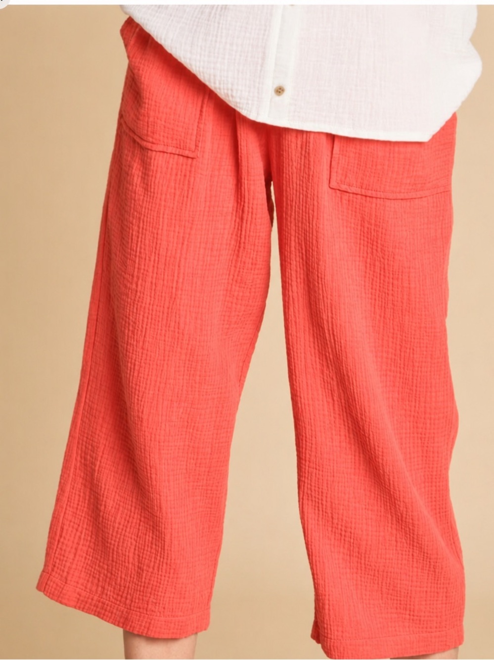 Retrology Cropped Wide-Leg Pants